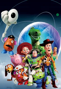 

Space Backdrop Cartoon Kids Birthday Party Decorations Toy Story Photo Booth Background