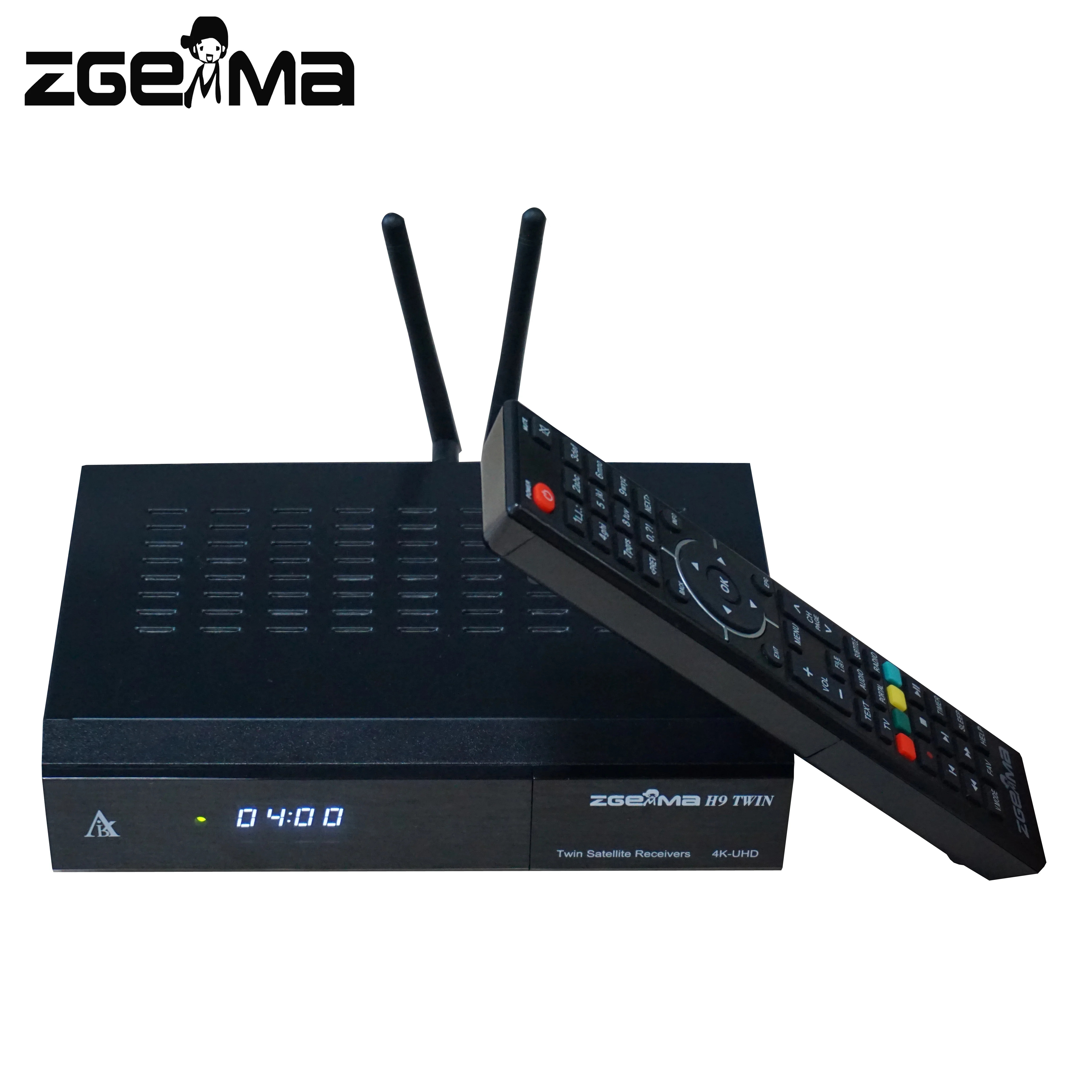 2pcs/lot 4K UHD Zgemma H9 TWIN 2*CI+Linux E2 2*DVB-S2X IPTV twin Satellite TV Receiver T2-MI WIFI Built-in