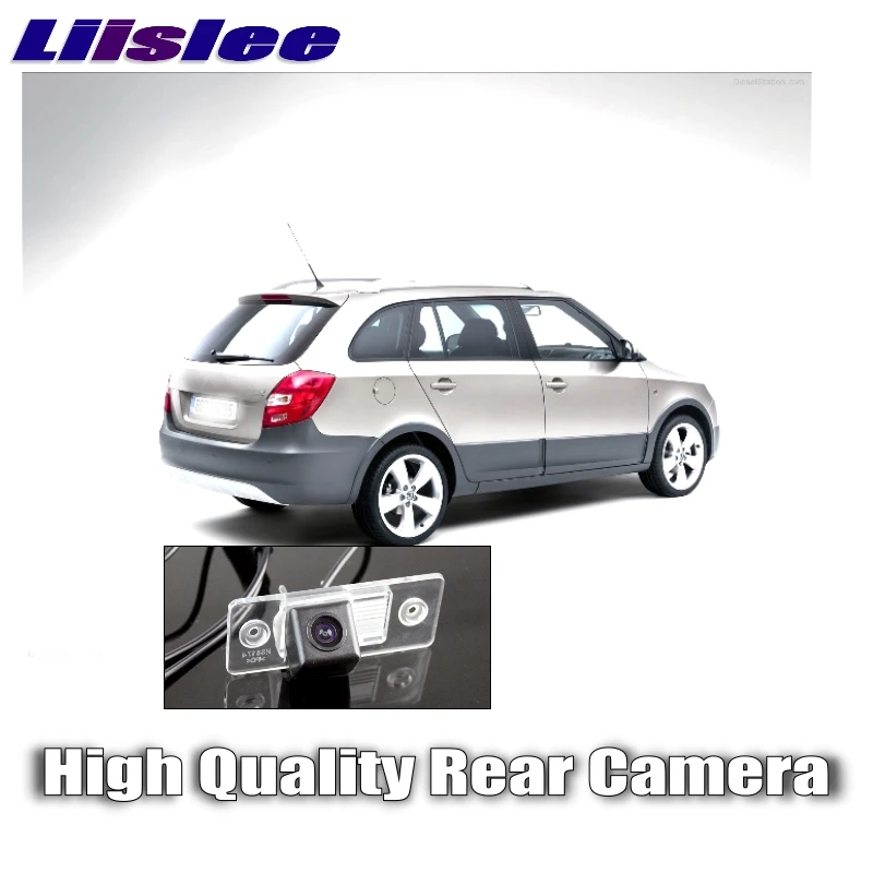 LiisLee Автомобильная камера заднего вида для Skoda Fabia 5J MK2 MK1 2007 ~ 2014 ночное видение HD