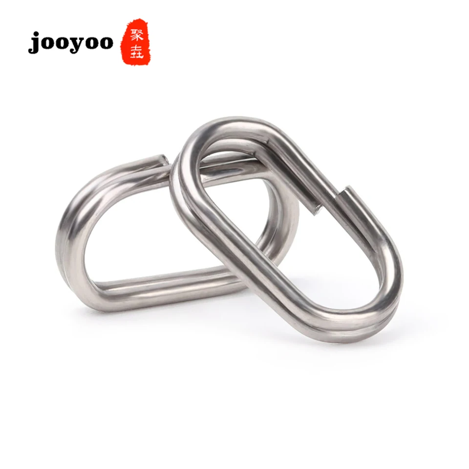 

jooyoo 10PCS Selling Stainless Steel Oval Split Rings Loop Lure Assorted Size 10MM 13MM 15MM 20MM Swivel Fishing Tool Equipment