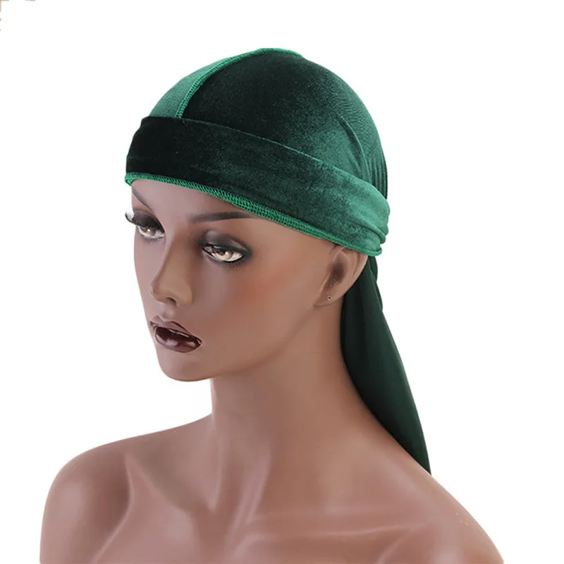 WENYUJH длинный хвост шелковый шарф Мусульманский Doo Rag пиратская шляпа Durag Кепка chemo Череп Шляпа Тюрбан повязка для волос банданы 12 цветов на выбор
