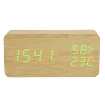 

ELEG-Modern Led Alarm Clock Temperature Humidity Electronic Desktop Digital Table Clocks