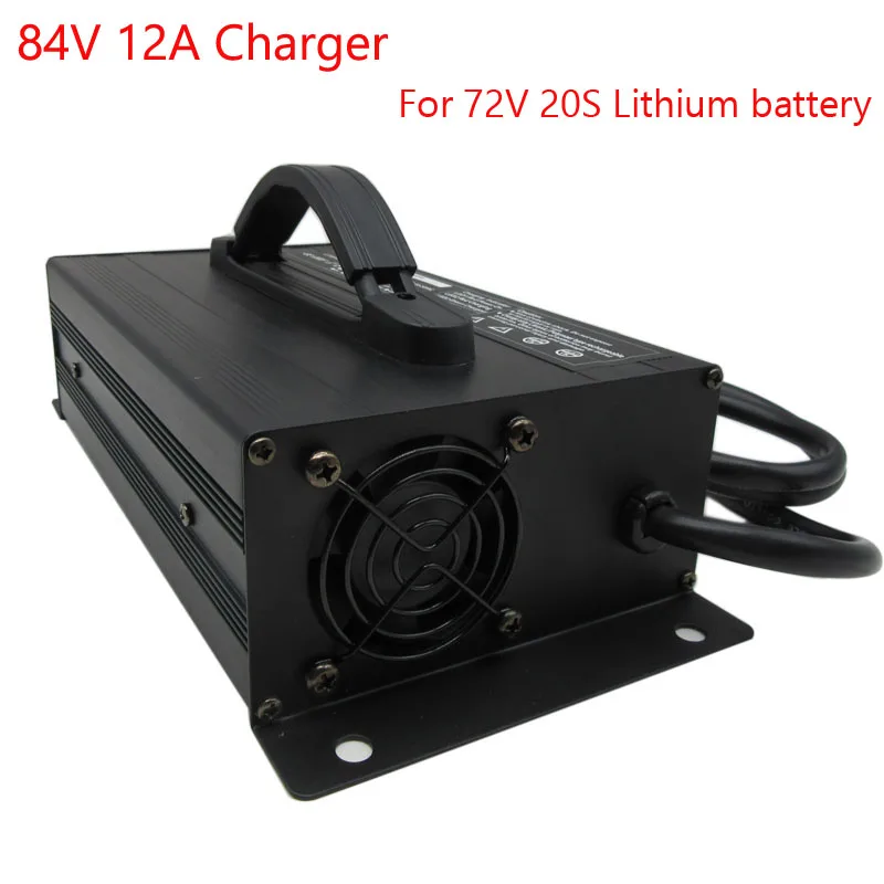 1200W 72V 12A литиевая Зарядка выход 84V зарядное устройство используется для 20S Li Ion ebike