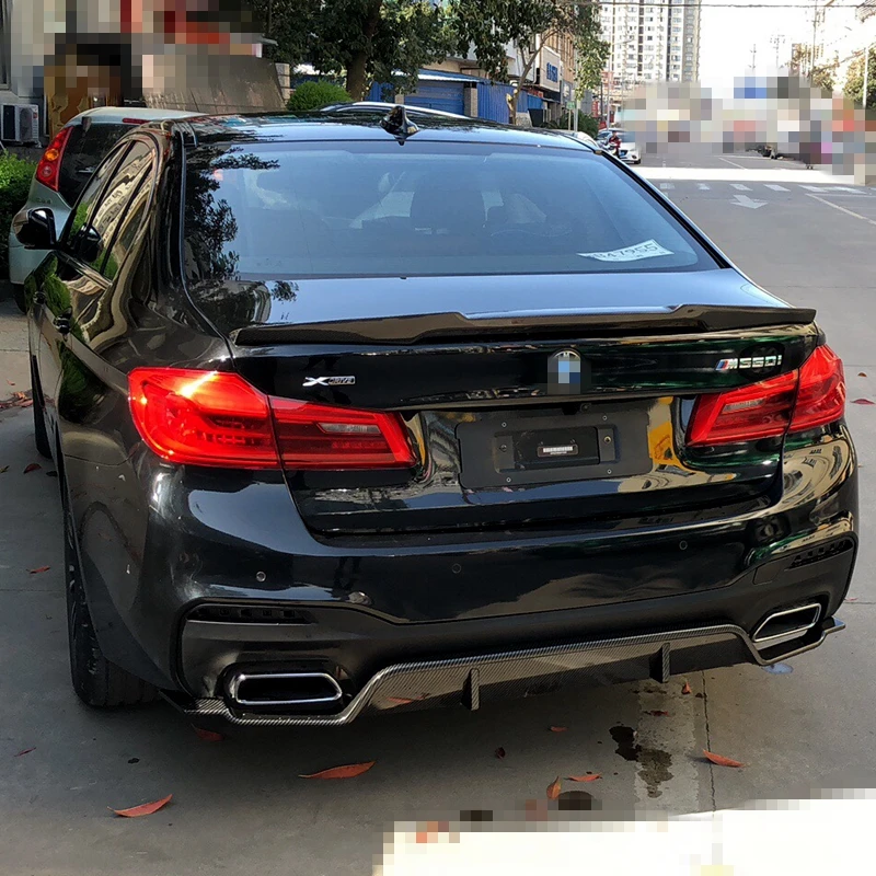 

Carbon Fiber M4 Style For BMW 5 Series G30 G38 Sedan Black Car Tail Wing Decoration Rear Trunk Spoiler 2017 2018 2019