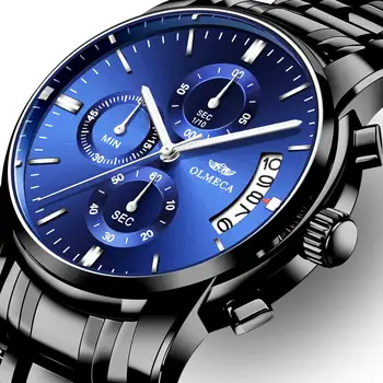 

Luxury Quartz Movtment Watch Stainless Steel Back Mens Watch Best Quality Black Blue Gold watch