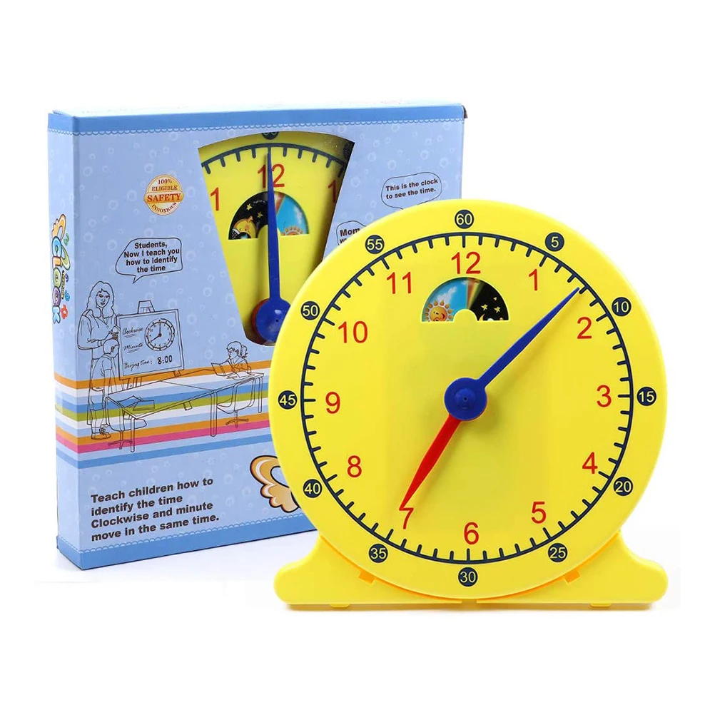 Reloj de aprendizaje de 30cm para niños, hora y hora, juguetes educativos para niños, regalo para bebés