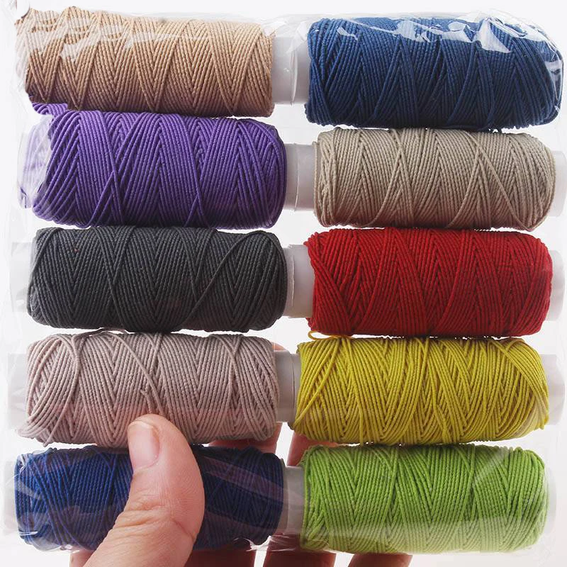 Pulaqi Diy 10 Pieces High Quality Colorful Mixed Elastic Thread Sewing ...
