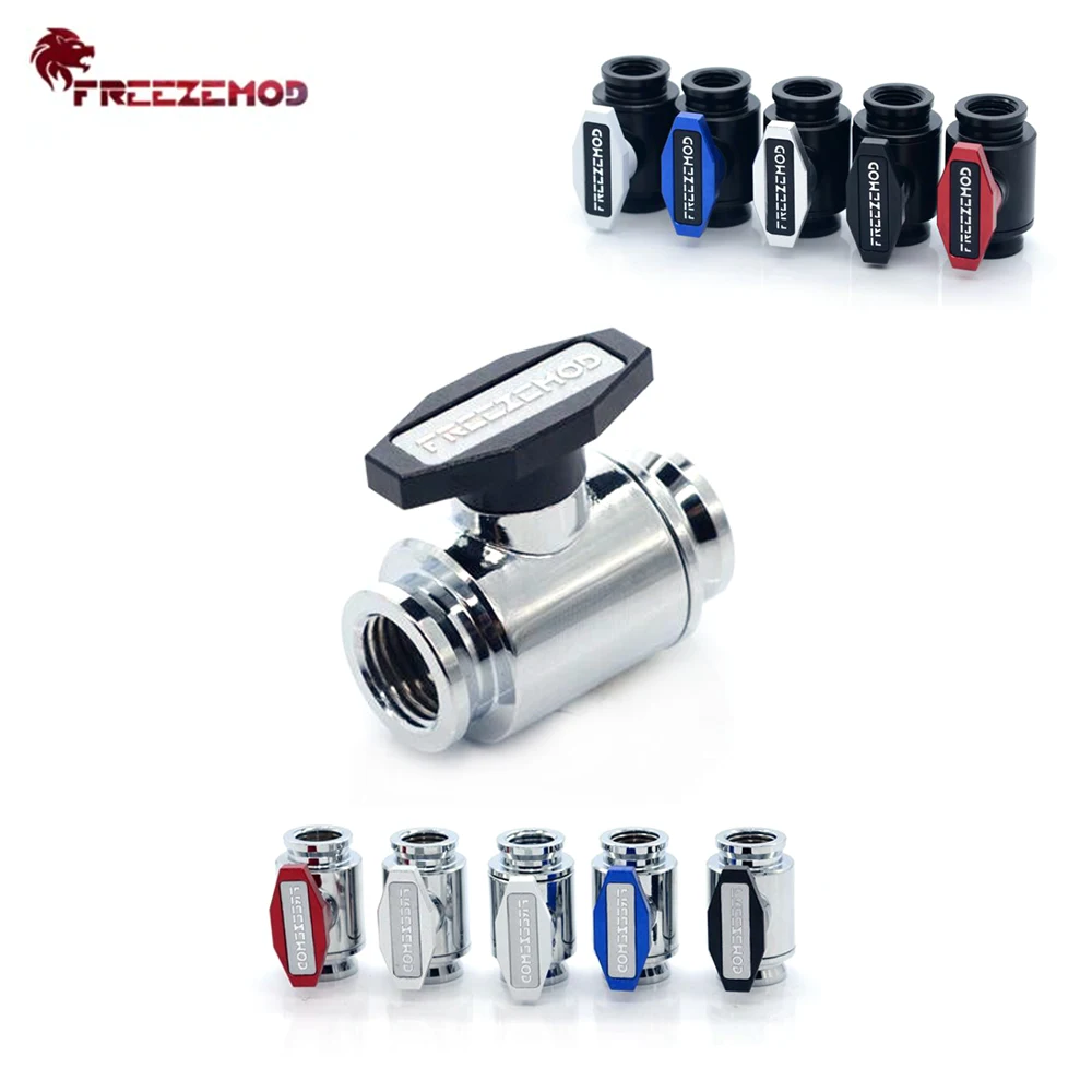 FREEZEMOD Drain Valve Faucet Dual G1/4 Thread Water Tap Liquid Stop Watercooling Adapter Fitting PC MOD Cooling | Компьютеры и офис