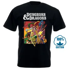 Новинка; Лидер продаж! Подземелья драконы старошкольная футболка Размеры от M до 2Xl