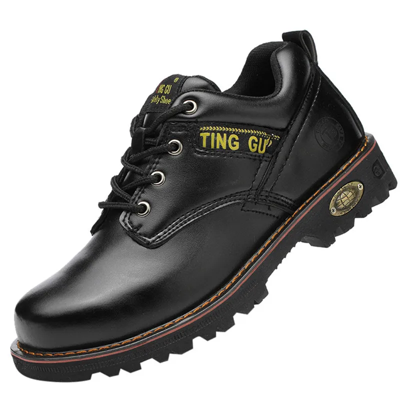 Botas hombre Cuero Genuino/осенне-зимняя обувь для пары с высоким берцем и защитой от разбивания, Рабочая обувь с высоким голенищем, обувь для тренировок, обувь для мужчин, 6