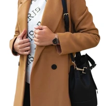 Женский Повседневный Блейзер, куртка, новая мода, весна-осень, двубортный, для офиса, для девушек, Длинный блейзер, пальто, женский костюм