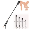 60CM Black PU Leather Spanking Paddle Long Whip Flirting Slave BDSM Bondage Flogger Sex Toys For Woman G Spot Sex Shop 1