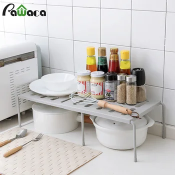 

Adjustable Kitchen Storage Rack Kitchen Cupboard Organizers Retractable Shelf Cabinet Countertop Shoe Organizers Saving Space