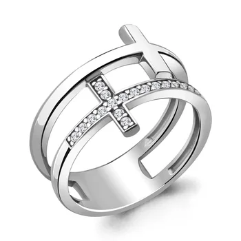 

Ring AQUAMARINE with cubic, silver 925