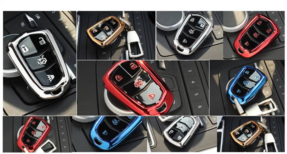 Чехол для ключа автомобиля KEYYOU для Cadillac Escalade ESV XTS ATS CTS SRX 6BT CT6 ATS-L XT5 BLS брелок для ключей, автомобильный держатель
