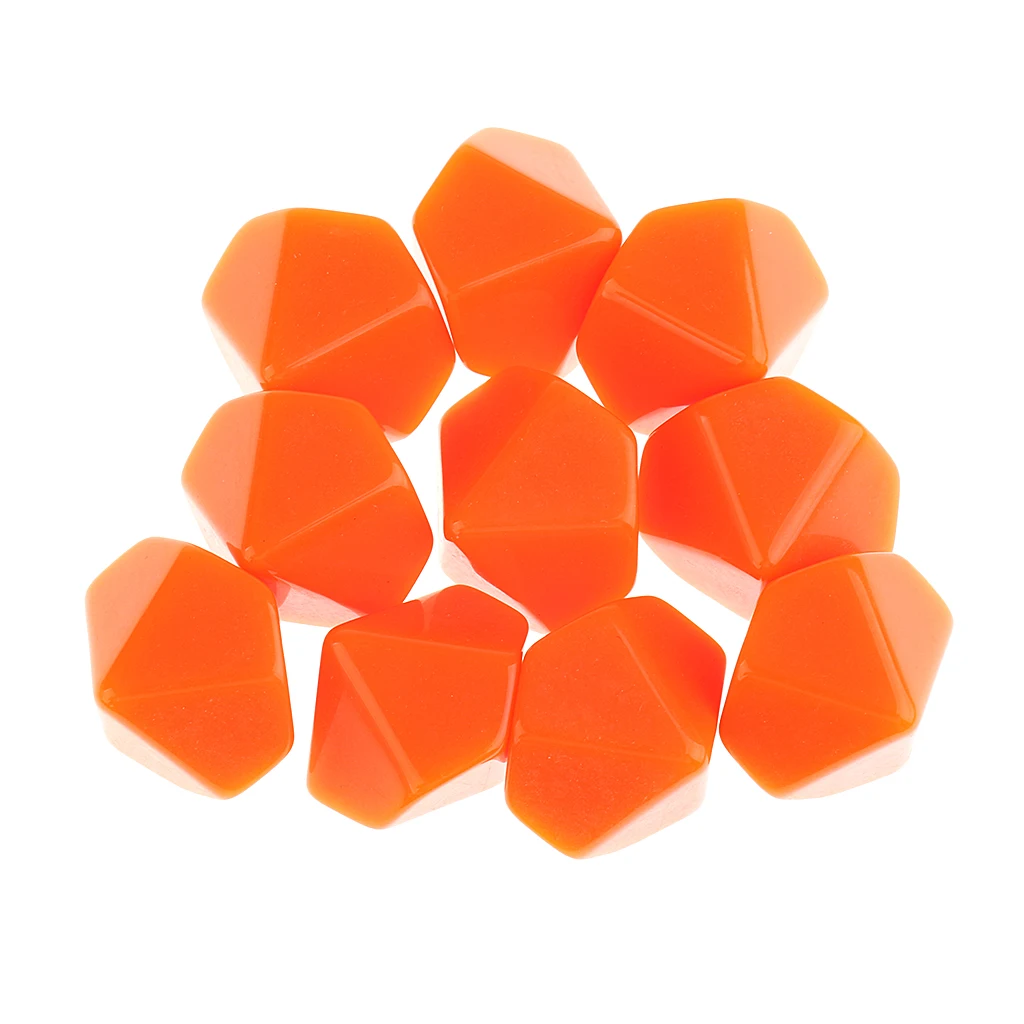 

10 Pieces Resin 10-Sided DIY Blank Dices Die for Board Card Game Accessory