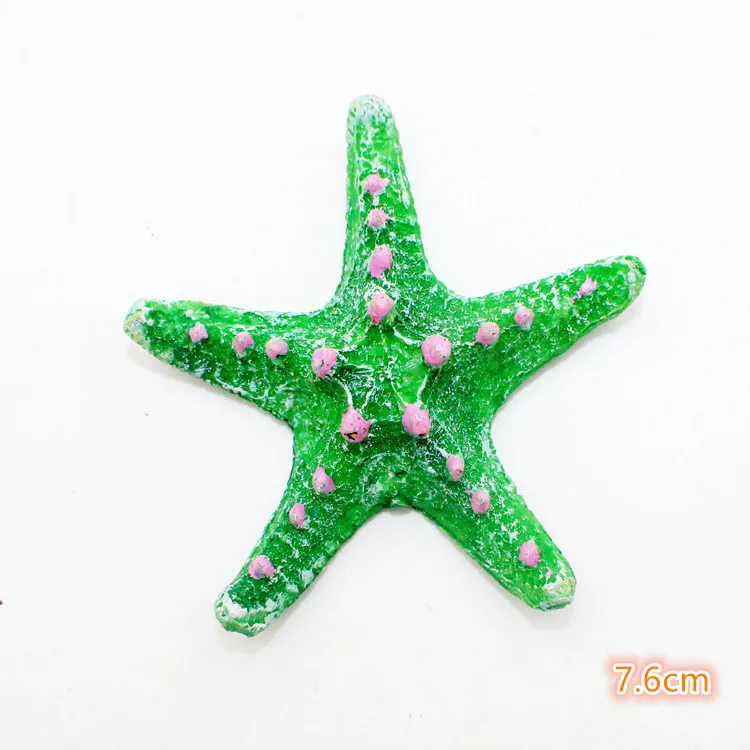 Green (b) 1 шт. 8 см/9 см Моделирование Морская звезда природные морские звезды аквариум орнамент DIY украшения аквариума - Цвет: Green (b)