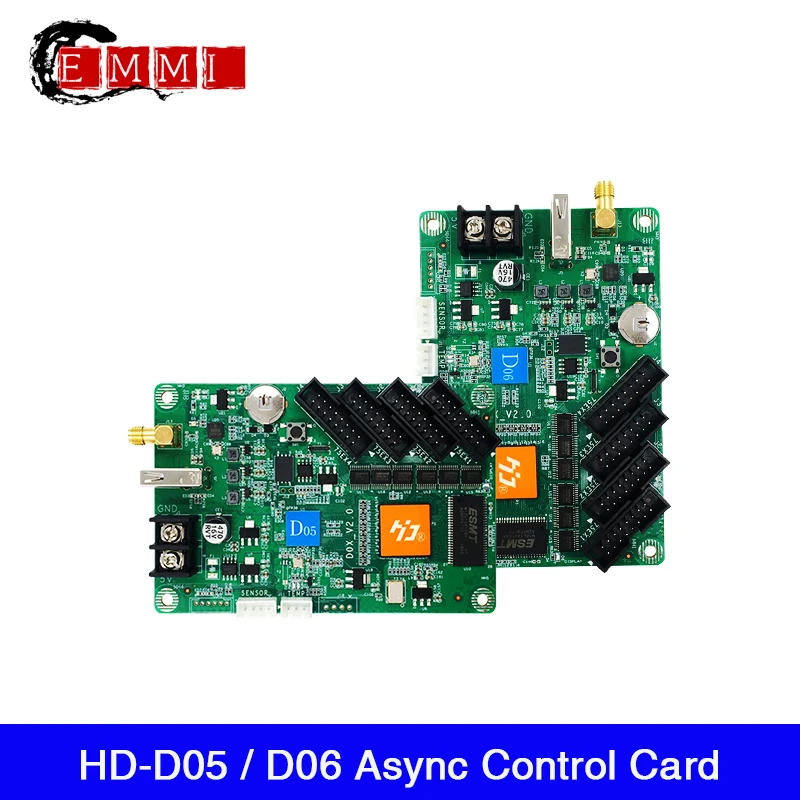 Free Shipping HD-D05 / HD-D06 Wi-Fi and U-disk Full color Control Card AS Door LED Screen Billboard LED Sign Board Wireless