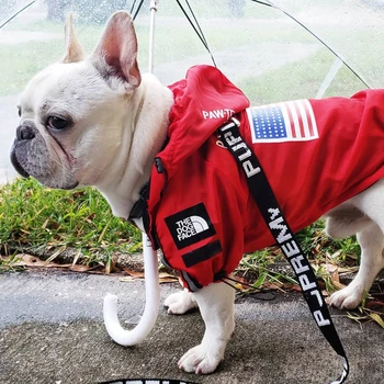 

Personalized national flag hoodie Personalized dog raincoat Dog outdoor clothes Windproof and rainproof Cat raincoat