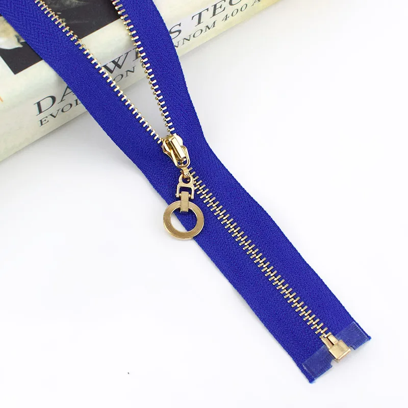 Blue Meetee 2/5 шт. 40-70 см 3# металлическая молния с открытым концом автоматической блокировки золотой зуб на молнии, декорированные DIY сумка пошив костюма поделки аксессуар ZA034 - Цвет: Blue