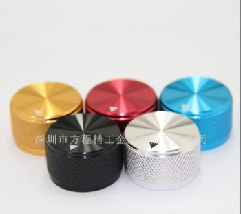 

4pcs High-end aluminum knob potentiometer knob 25*15.5*6mm Knurled cap Volume knob switch Audio oven knob