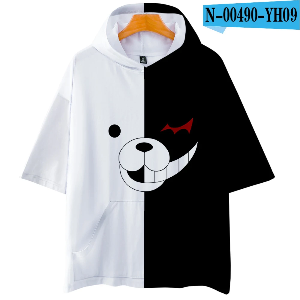 Горячая игра Danganronpa Косплей Монокума костюмы с капюшоном футболка Для мужчин Для женщин футболка с капюшоном для маленьких детей с футболка Trigger Happy Havoc одежды с карманами - Цвет: color3