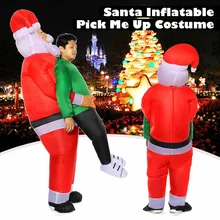 Рождественский Санта надувной взрослый Отец Рождество забавное нарядное платье Рождественские украшения перевязочные материалы