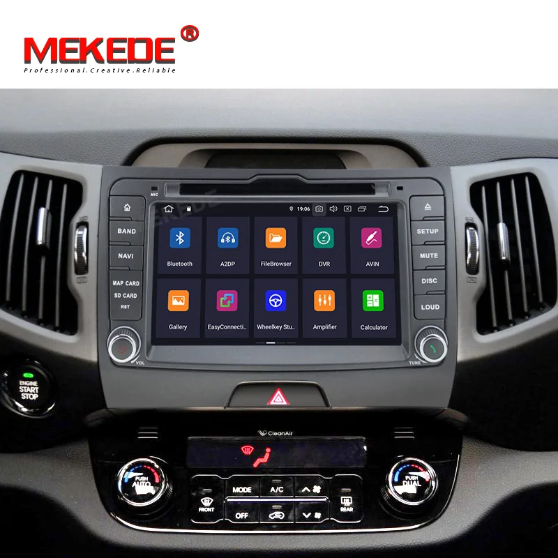 Cheap MEKEDE 7" 4G RAM 64G ROM Android 9.0 AV Output CAR DVD PLAYER For KIA sportage GPS screen navigation stereo radio receiver 5