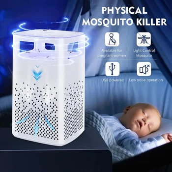 

LED Mosquito Killer Lamp USB No Noise No Radiation Insect Killer Flies Trap Lamp Anti Mosquito UV Lamp Trap Light Home For Baby