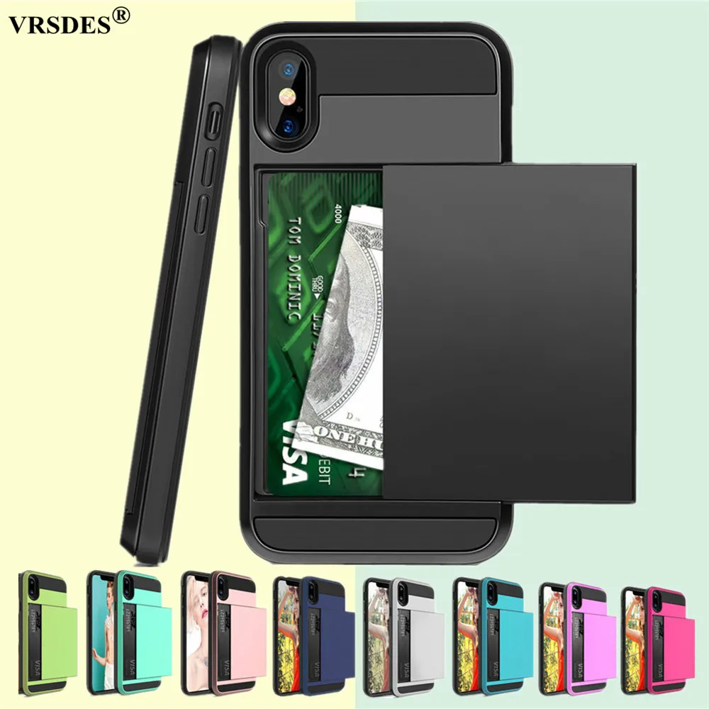 Iphone X Wallet Case Credit Card Holder Iphone Xs Phone Case Card Holder Card Aliexpress