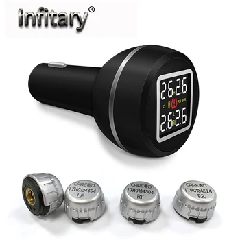 

D580 TPMS Car Tire Pressure Monitoring System Cigarette Lighter Direct Power Supply USB External Output Charging Port