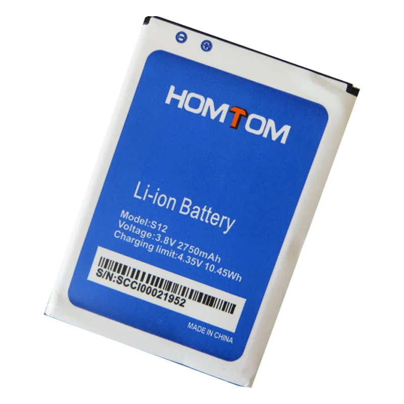 

2pcs NEW Original 2750mAh S12 battery for homtom S12 High Quality Battery+Tracking Number