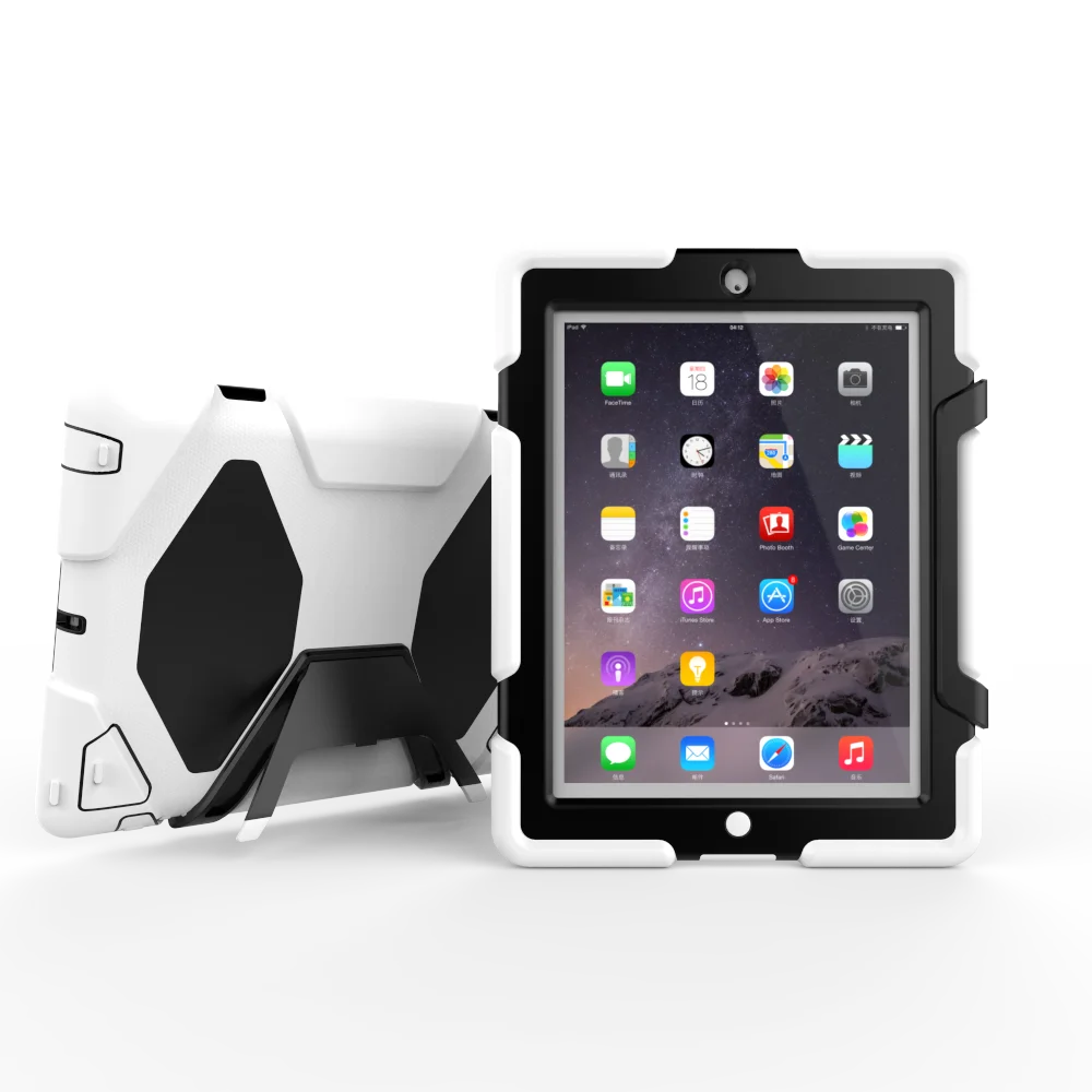 Для iPad 2/iPad 3/iPad 4 чехол трехслойный ударопрочный сверхмощный силиконовый чехол из ТПУ со встроенным защитным чехлом для экрана