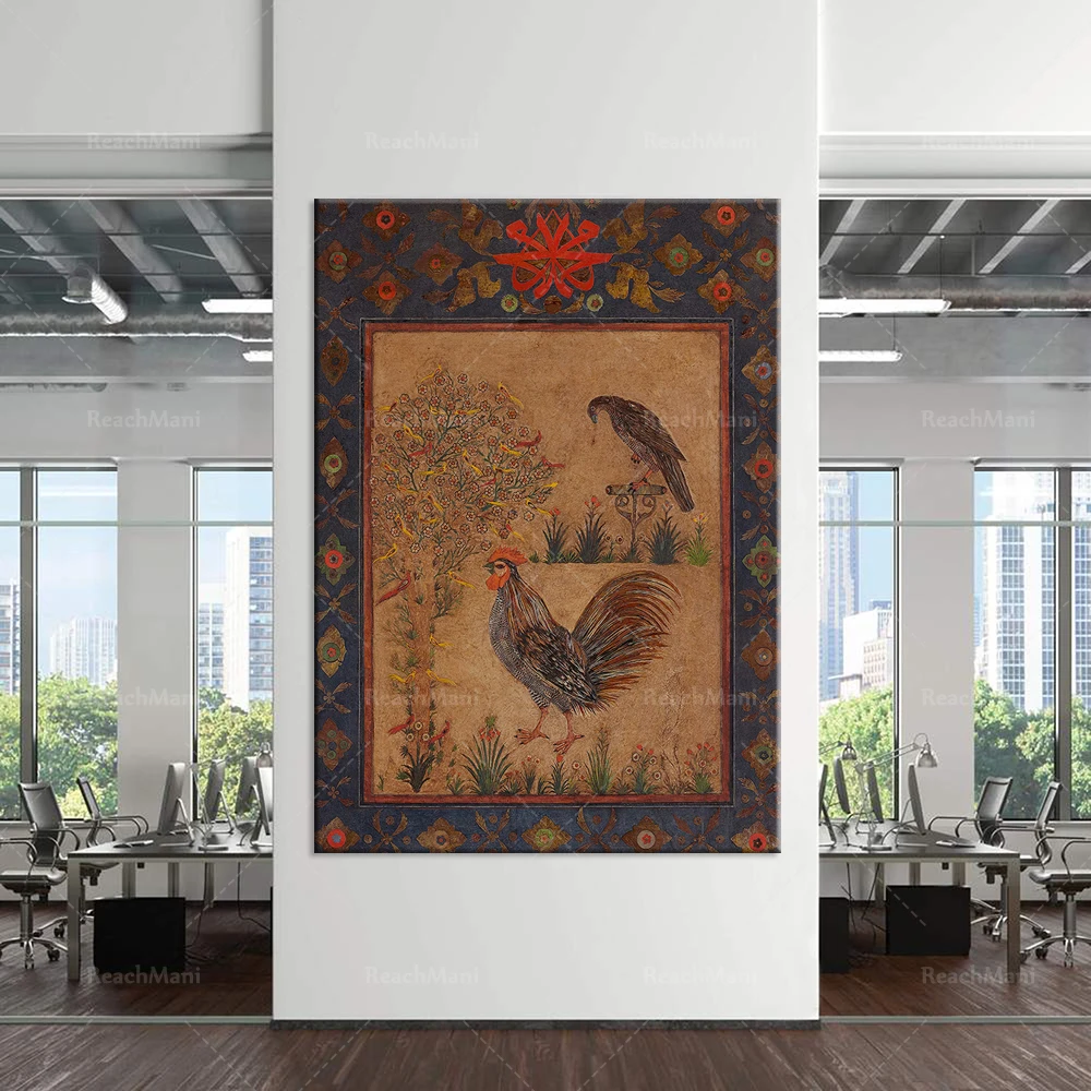 Ottoman miniature printing * Mini poster Oriental art Asian Anatolian wall painting Islamic wa | Дом и сад
