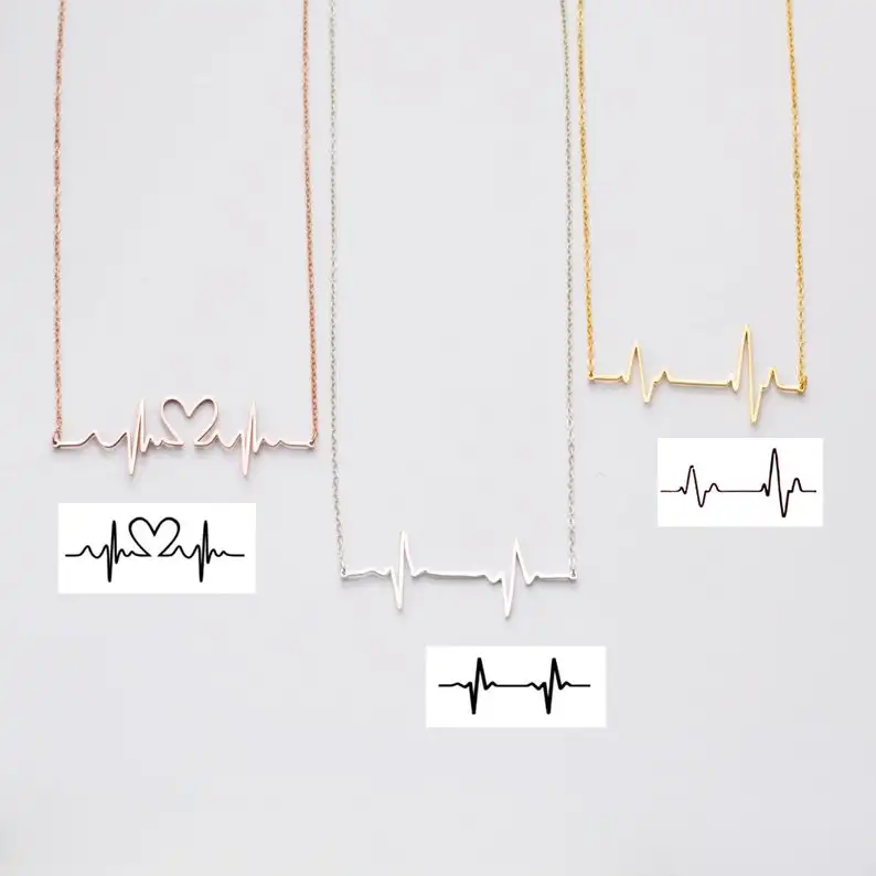 Ожерелье Duoying Heart Beat на заказ, ювелирное изделие, ожерелье медсестры, выкидывание, память, подарок на память, подарок для беременных, подарок для мамы