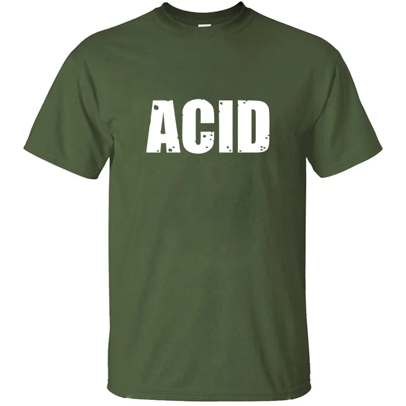 Футболка с надписью Acid Music Techno для вечеринки, Мужская юморная одежда на заказ, мужские футболки с круглым воротником размера плюс S-5xl