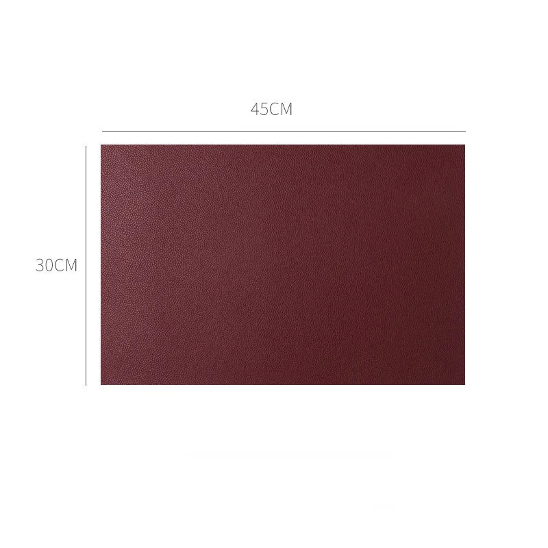 Lafite Red Кожаные подстилки, моющиеся настольные коврики, подставки для стола, грязестойкие обеденные дисковые подстилки, Нескользящие декоративные аксессуары - Цвет: Lafite Red
