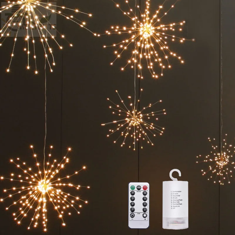 

BOLEDENGYE Garland Light Outdoor Firework Christmas Lights Solar Power LED String Copper Wire Fairy Lights Xmas Party Decor Lamp