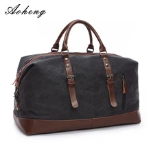 Холст Lederen Mannen Reistassen Handbagage Tas Mannen Plunjezakken Reizen Tote Grote Weekend сумка на ночь Mannelijke handtas