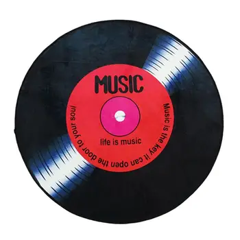 

Record Shape Soft Warm Floor Puzzie Mat Pad Carpet For Living Room Area Rug Minimalist Casual Style Bedroom Home Decoration