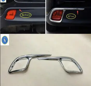 

Yimaautotrims Exterior Kit Fit For Toyota Highlander Kluger 2014 - 2019 Chrome Rear Foglight Fog Lights Lamp Cover Trim