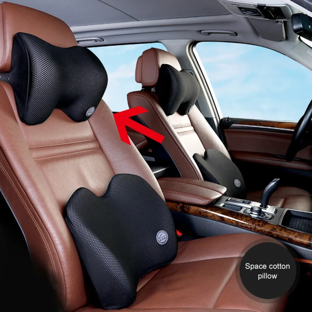 ICAROOM Автомобильная подушка 3D космическая память хлопок подушка для шеи универсальная подушка для автомобильного кресла поддержка подголовника Подушка c