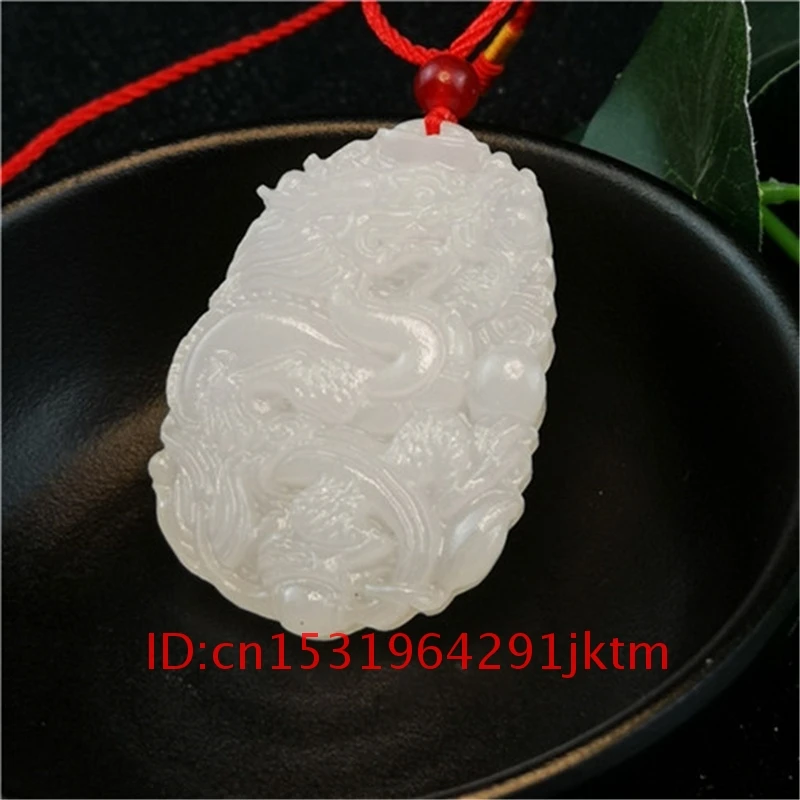 Jadeite китайское натуральное ожерелье для мужчин и женщин подвеска в виде дракона