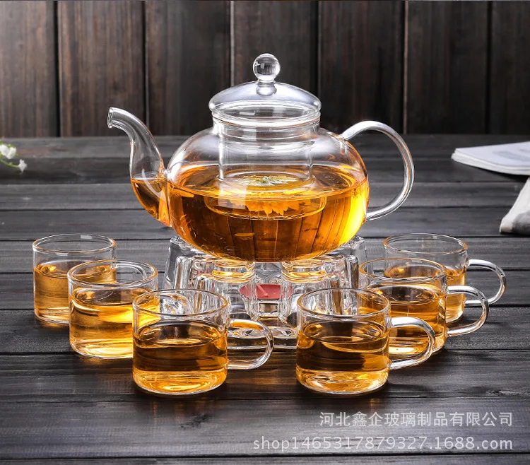 Wholesale for Heatable Thick Heat-resistant Glass Flower Pot Transparent Kung Fu Tea Set "Tea Pot Set