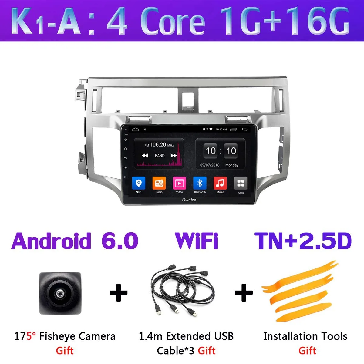 K1-A 360°Camera 4 аппарат не привязан к оператору сотовой связи Android 9,0 4+ 64G SPDIF DSP CarPlay автомобильный мультимедийный плеер для Toyota Avalon 2006 2007 2008 2009 2010 gps радио - Цвет: K1-A