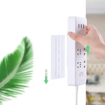 

1PCS Power Plug Socket Holder Shelf Power Plug Storage Wall Plug Mounted Holder Router Power Rack Self Board Socket Adhesiv W8T8