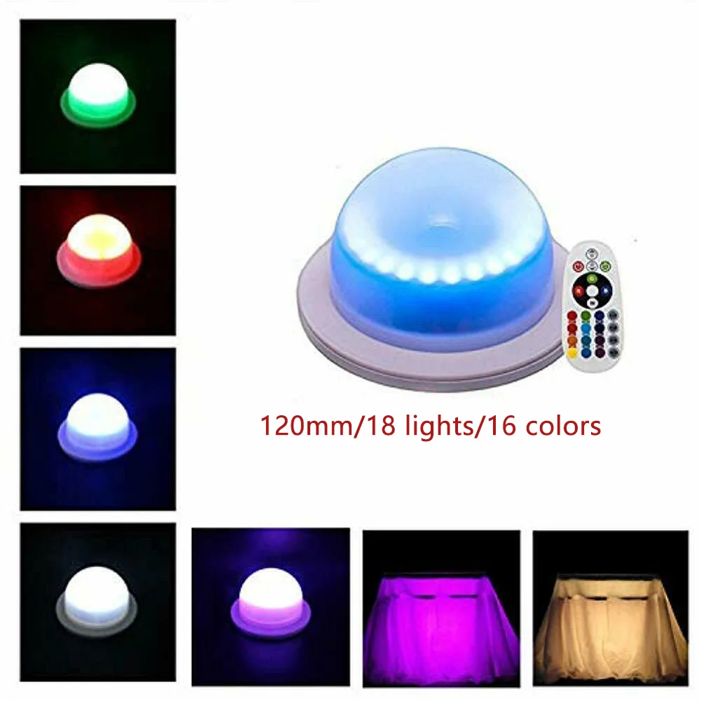 

Mood Lamp ABS Decorative 16 Colors 18 LEDs Chargeable Light Easy Install USB RGBW Remote Control Mini 5050SMD Waterproof Base