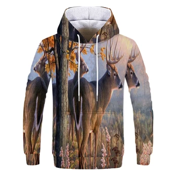 

2019 Harajuku Premium 3D Printed Hoodie Brand Sweatshirt Men's Jacket Intersting Premium Pullover Sportswear Animal S
