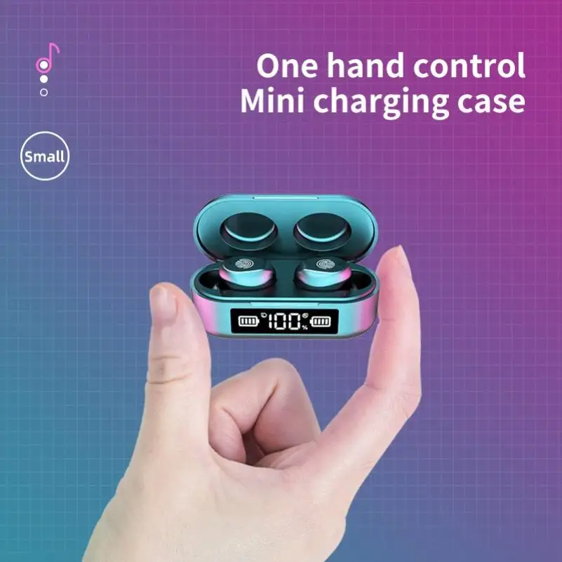 5 0 Bluetooth Wireless Earphone F9 6 TWS Wireless Bluetooth With Power Bank Gaming Sport Touch Control Headset Airbuds With Mic