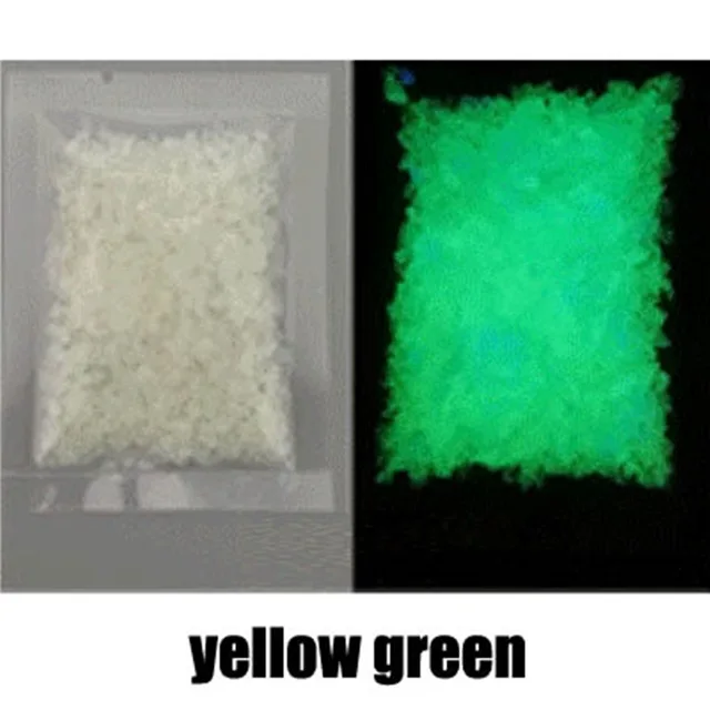 YellowGreen Светящийся аквариум с песком, флуоресцентные частицы, украшение сада, дорожка, свадьба, вечеринка, маленький гравий, свечение, Прямая поставка - Цвет: YellowGreen